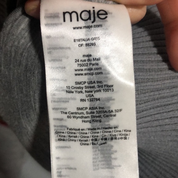 Maje Talia Butterfly Embellished Gray Sweatshirt - Picture 8 of 10